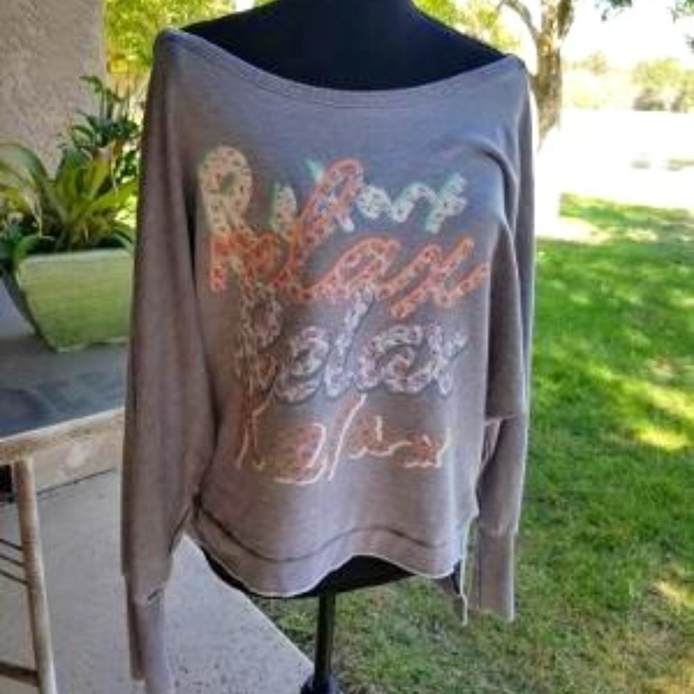 Chaser Relax Graphic Grey Sweatshirt - Size small